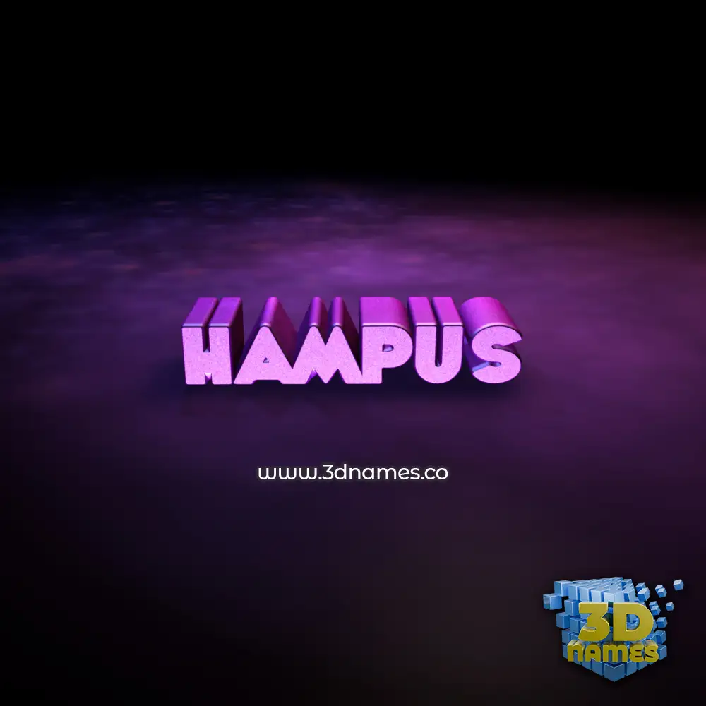 hampus in Big Purple style - 3D name wallpaper