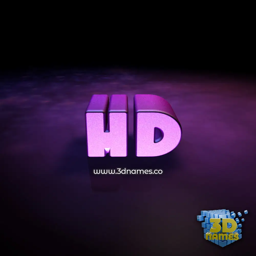 hd in Big Purple style - 3D name wallpaper