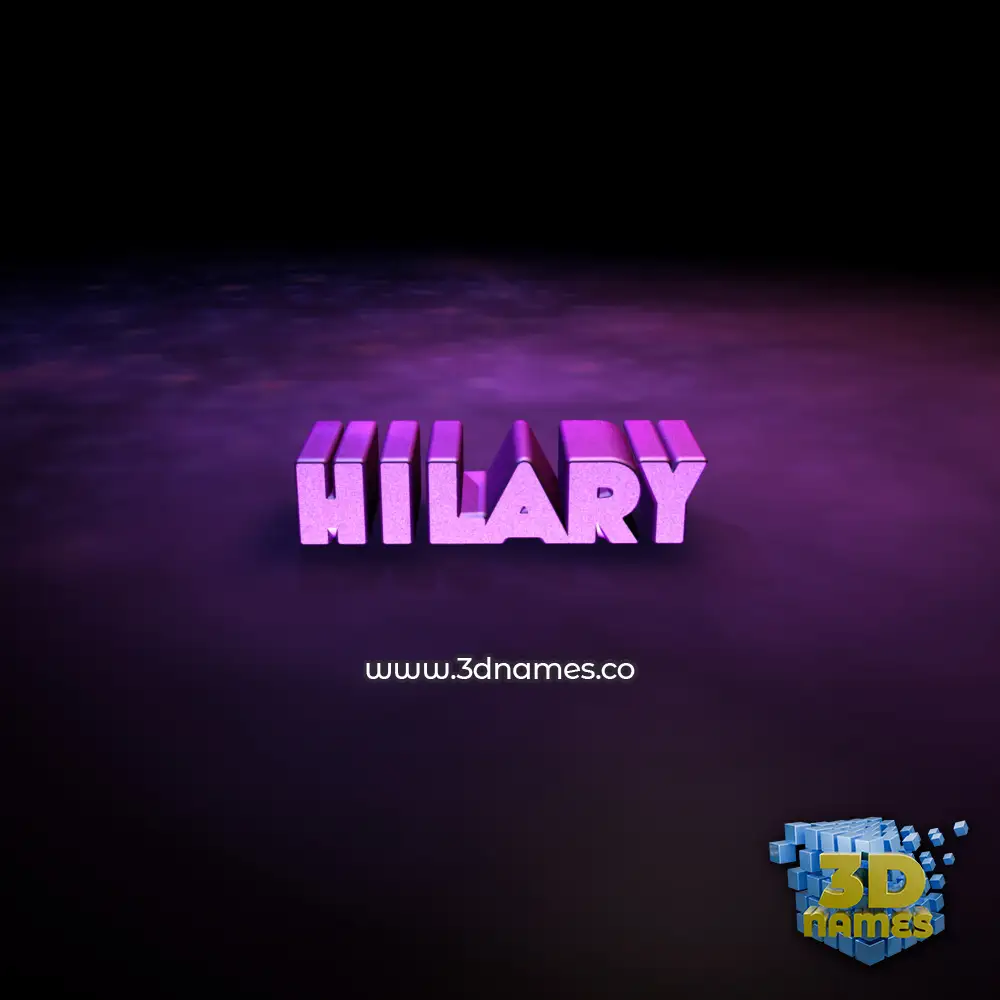 hilary in Big Purple style - 3D name wallpaper