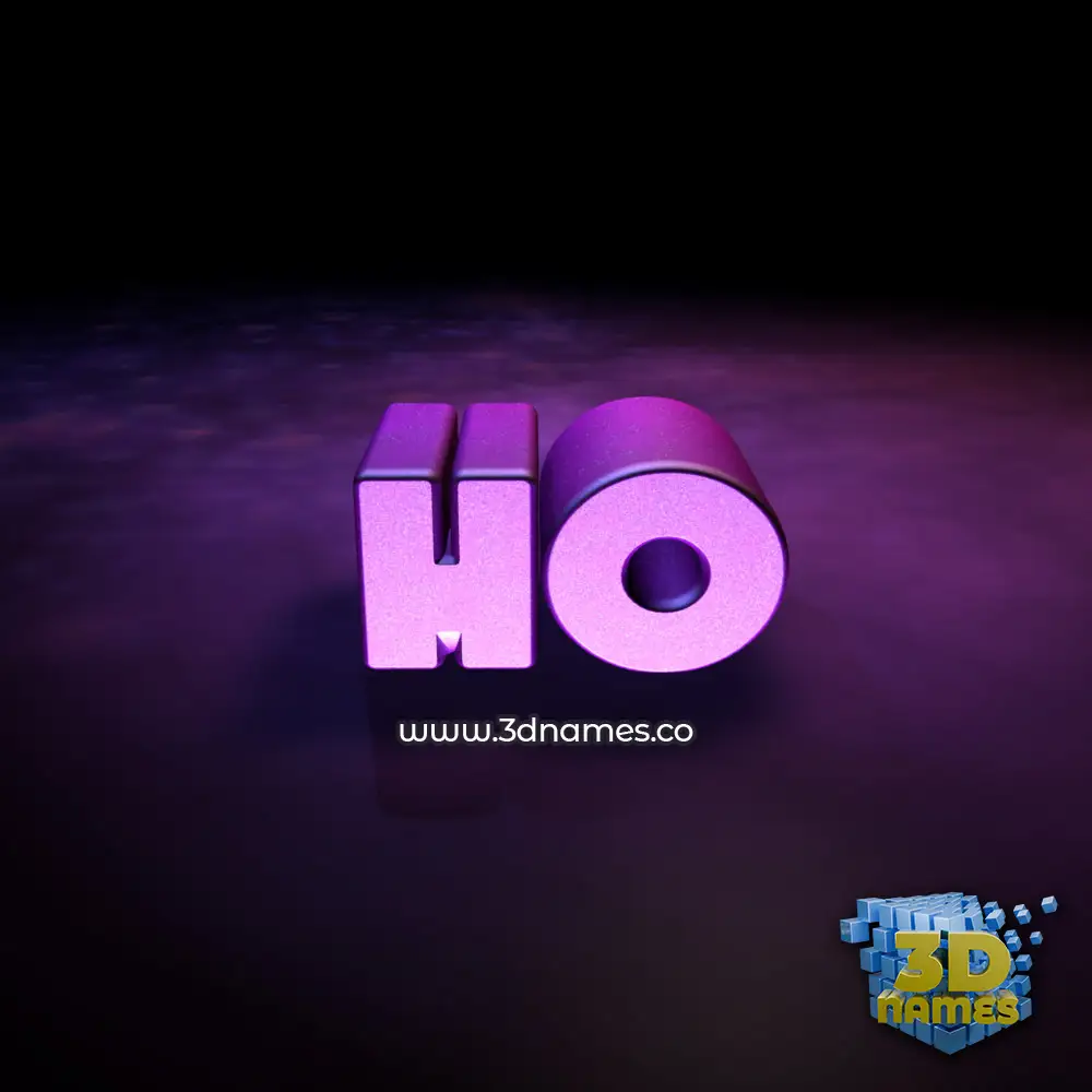 ho in Big Purple style - 3D name wallpaper