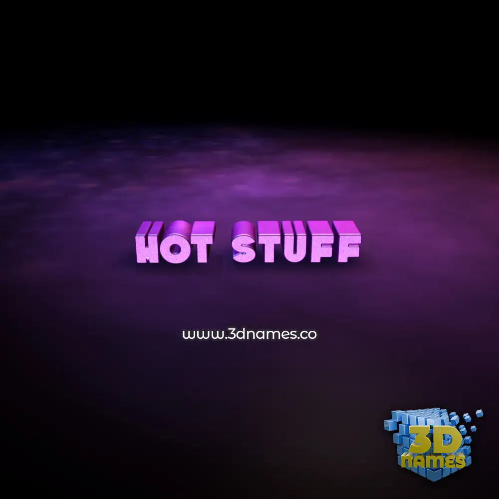 hot stuff in Big Purple style - 3D name wallpaper
