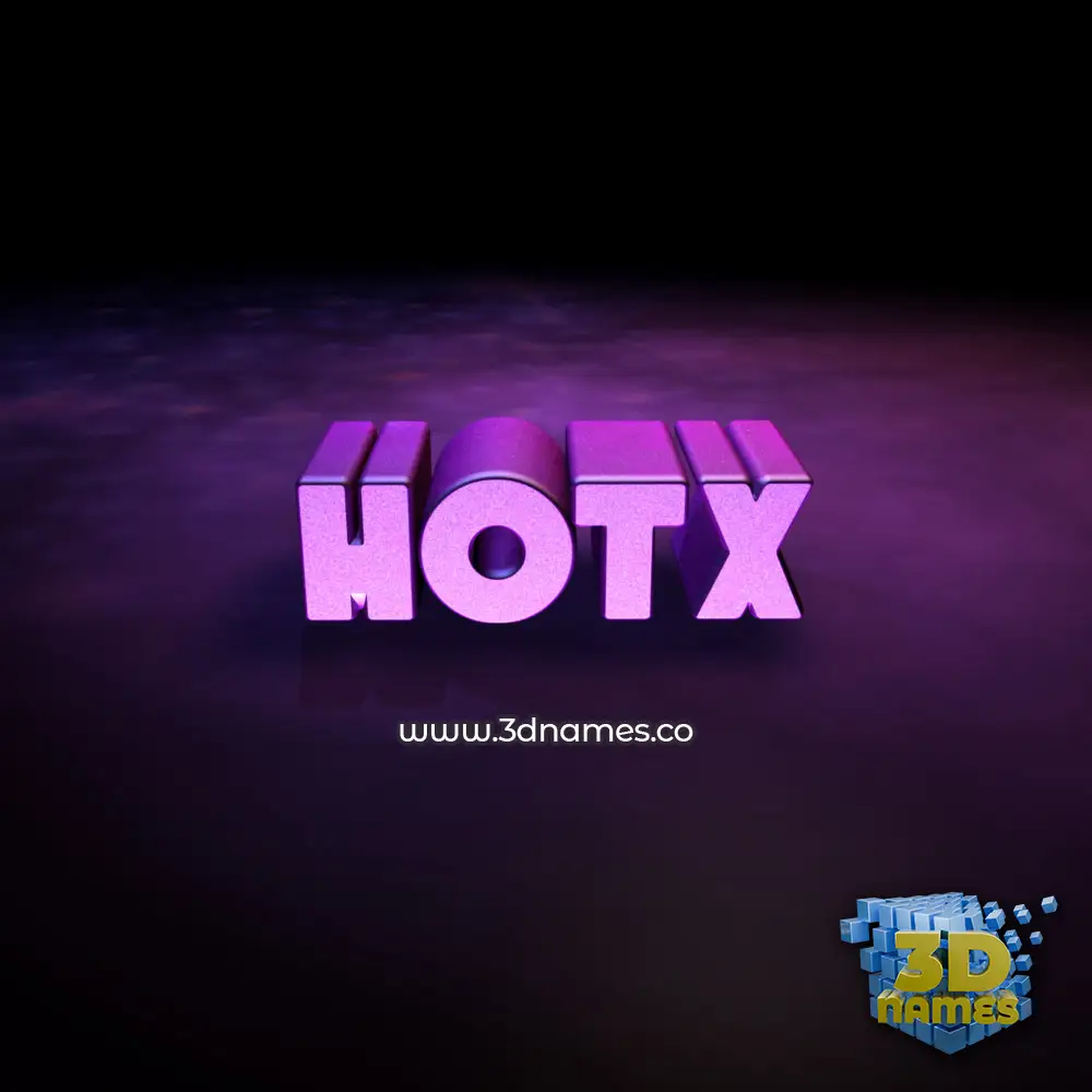 hotx in Big Purple style - 3D name wallpaper