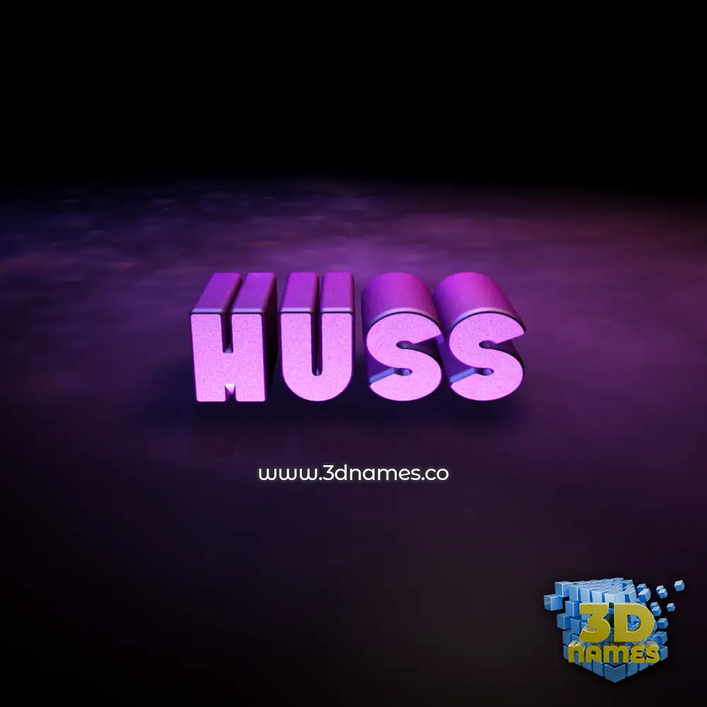 huss in Big Purple style - 3D name wallpaper
