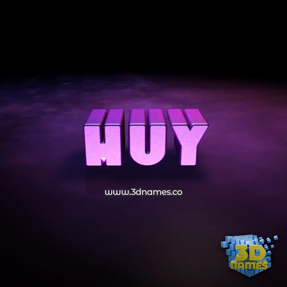 huy in Big Purple style - 3D name wallpaper