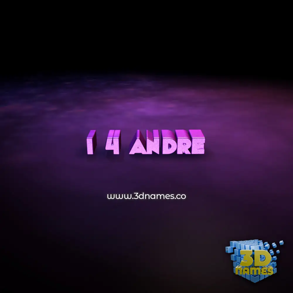 i 4 andre in Big Purple style - 3D name wallpaper
