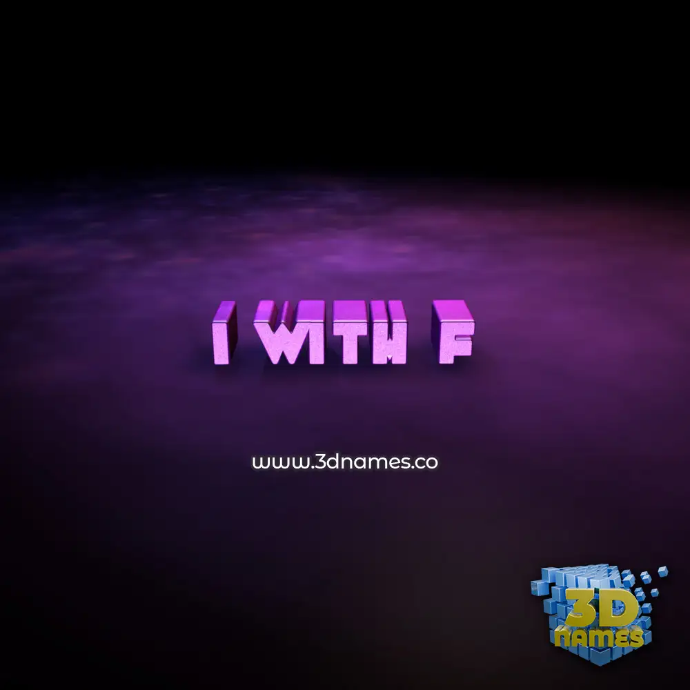 i with f in Big Purple style - 3D name wallpaper