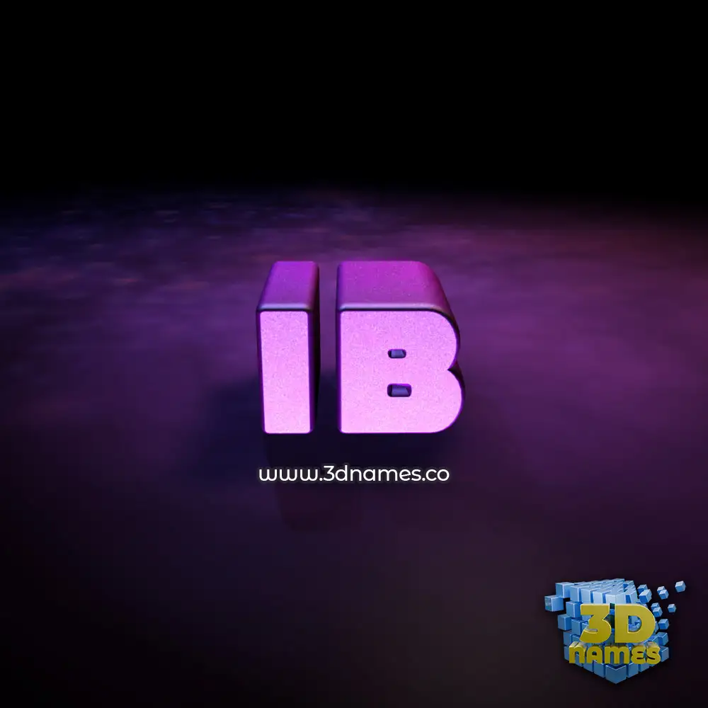 ib in Big Purple style - 3D name wallpaper
