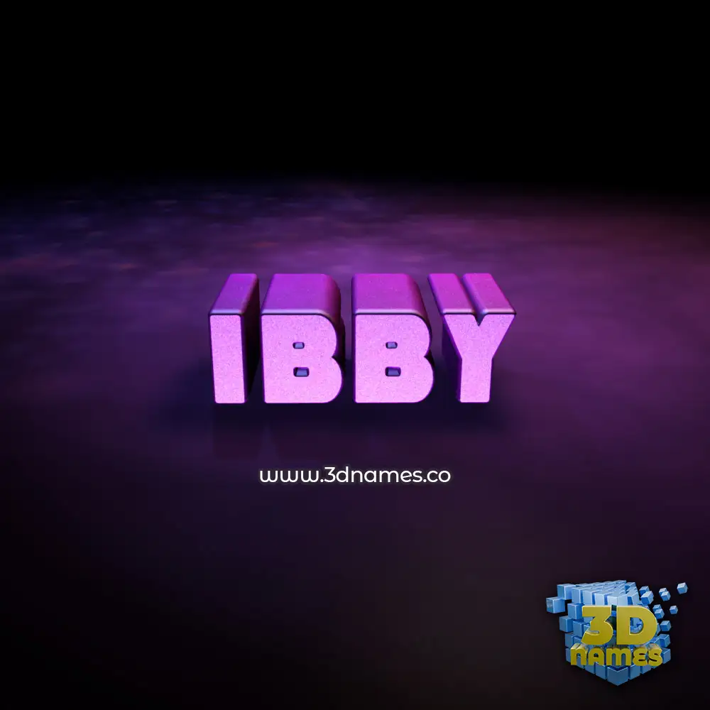 ibby in Big Purple style - 3D name wallpaper