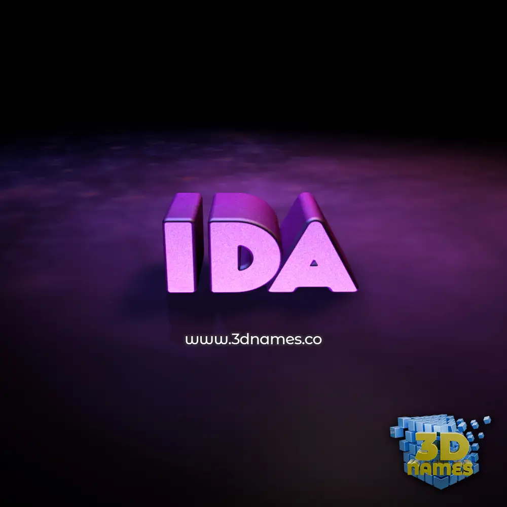 ida in Big Purple style - 3D name wallpaper