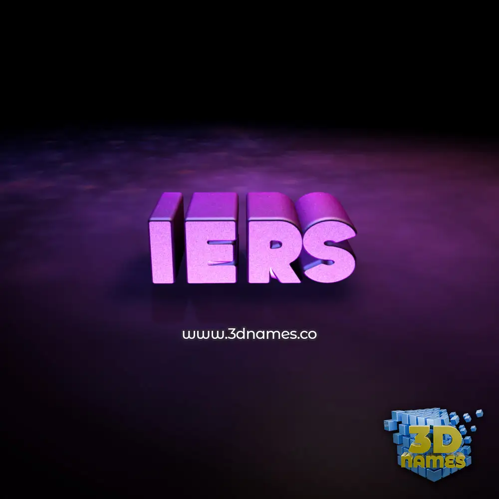 iers in Big Purple style - 3D name wallpaper