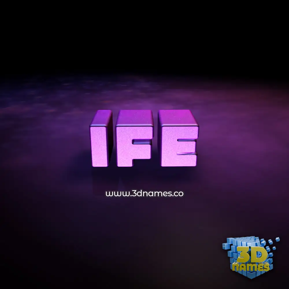 ife in Big Purple style - 3D name wallpaper