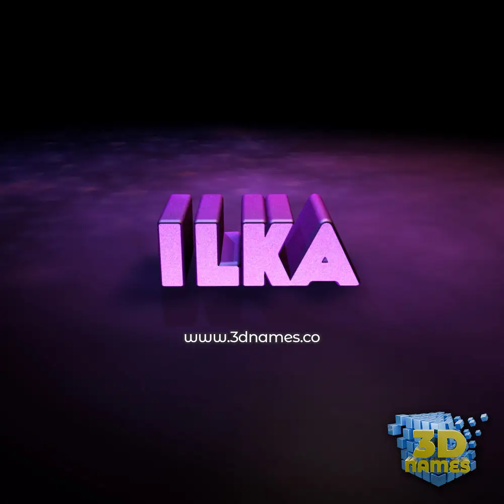 ilka in Big Purple style - 3D name wallpaper