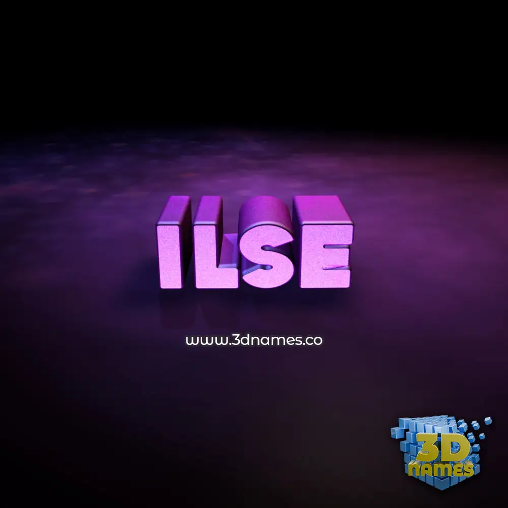 ilse in Big Purple style - 3D name wallpaper