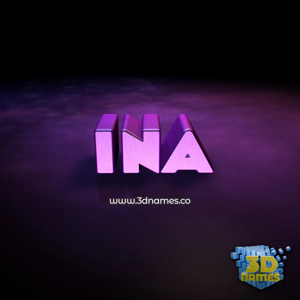 ina in Big Purple style - 3D name wallpaper