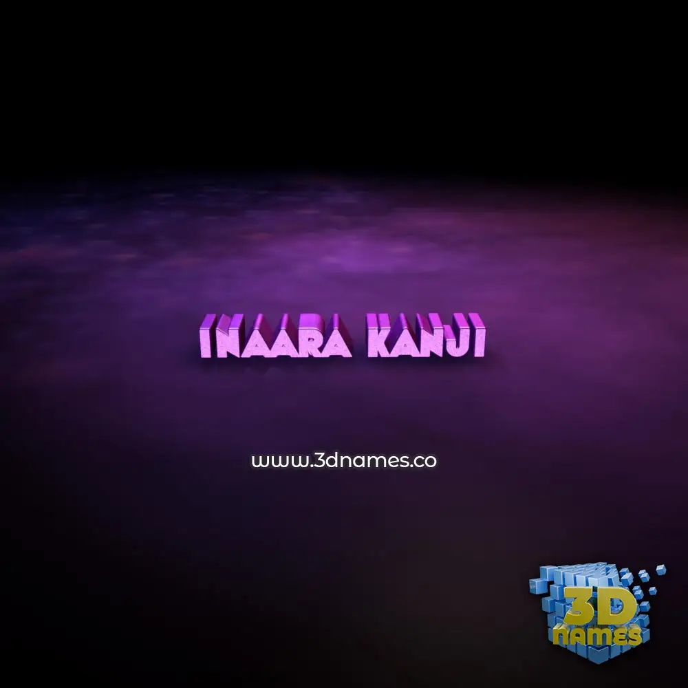 inaara kanji in Big Purple style - 3D name wallpaper