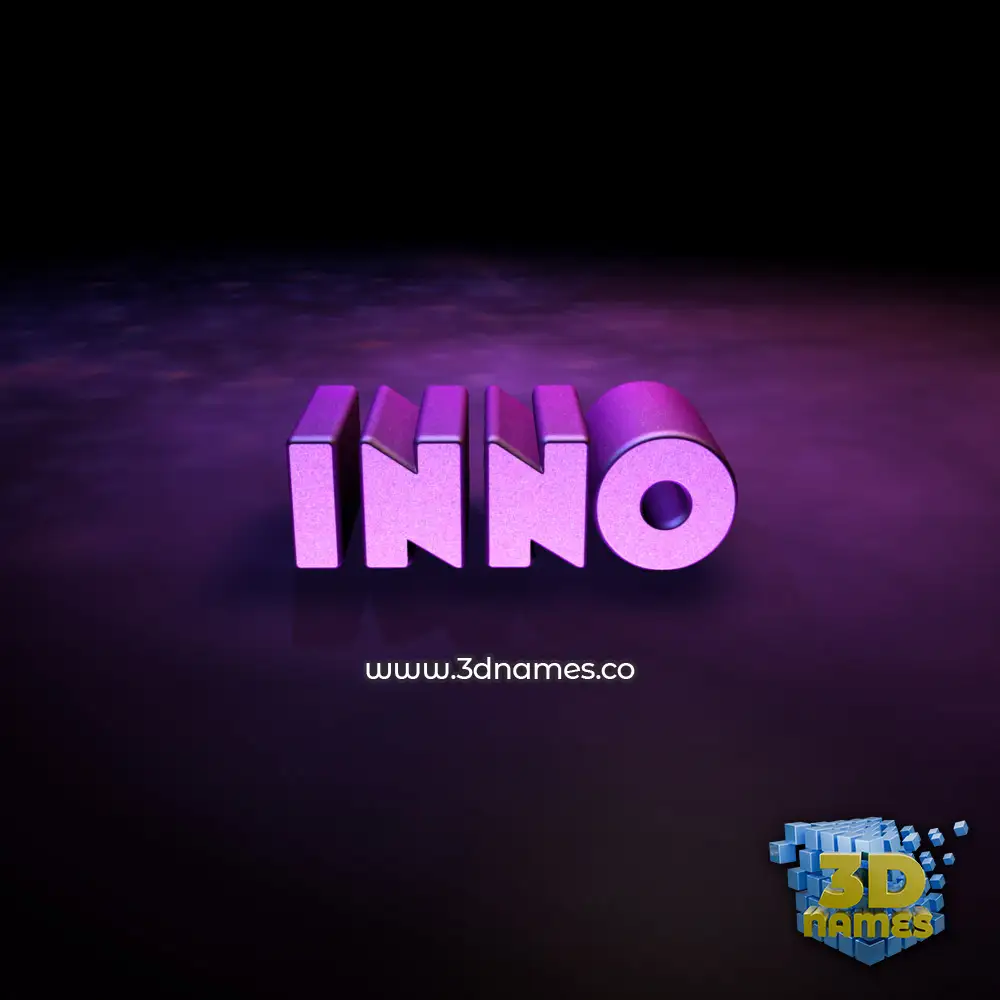 inno in Big Purple style - 3D name wallpaper