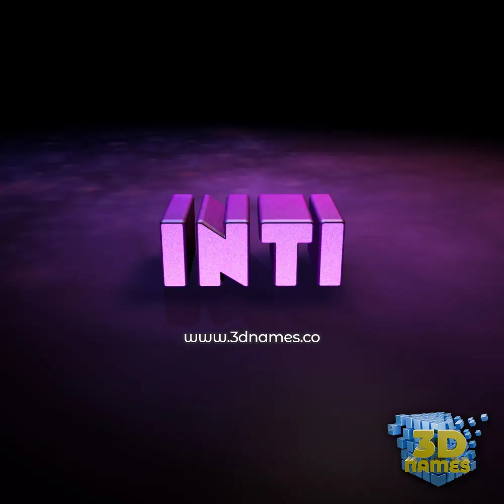 inti in Big Purple style - 3D name wallpaper