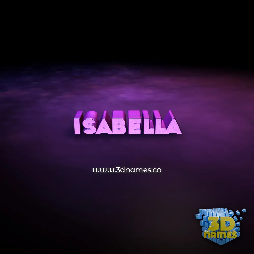 isabella in Big Purple style - 3D name wallpaper