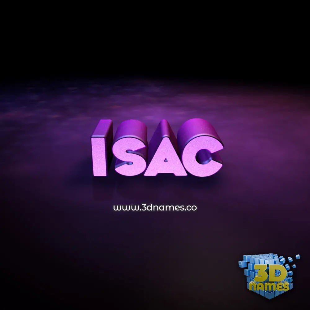 isac in Big Purple style - 3D name wallpaper