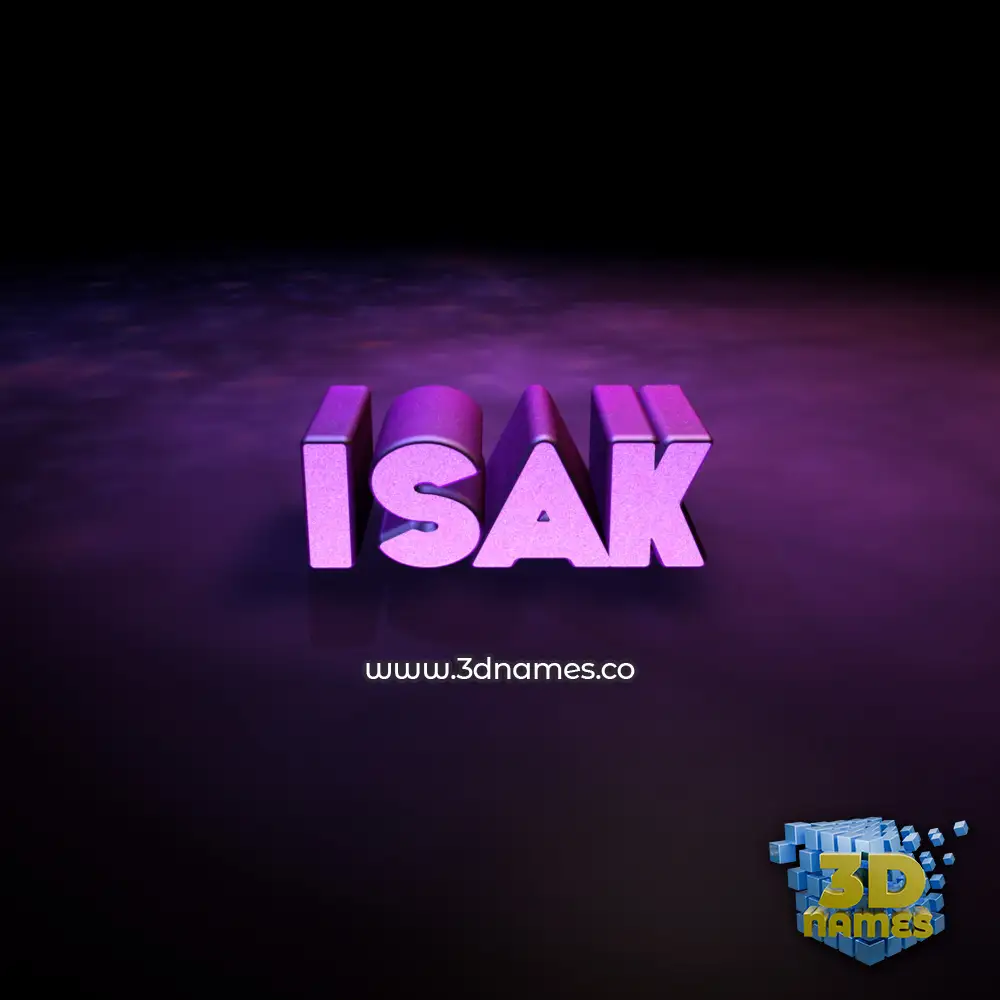 isak in Big Purple style - 3D name wallpaper