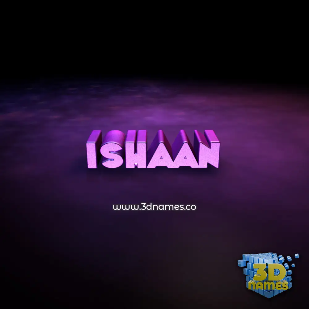 ishaan in Big Purple style - 3D name wallpaper