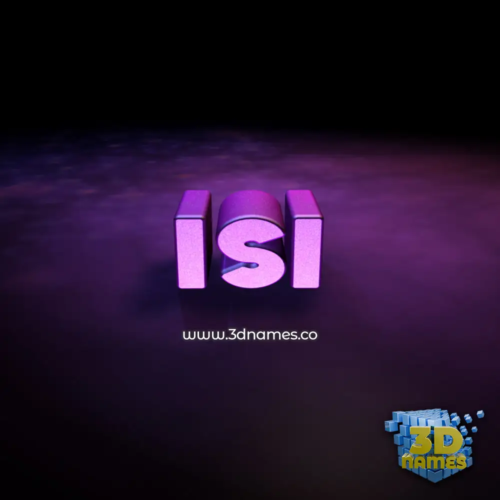 isi in Big Purple style - 3D name wallpaper