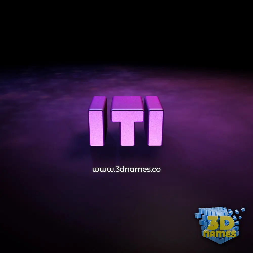 iti in Big Purple style - 3D name wallpaper