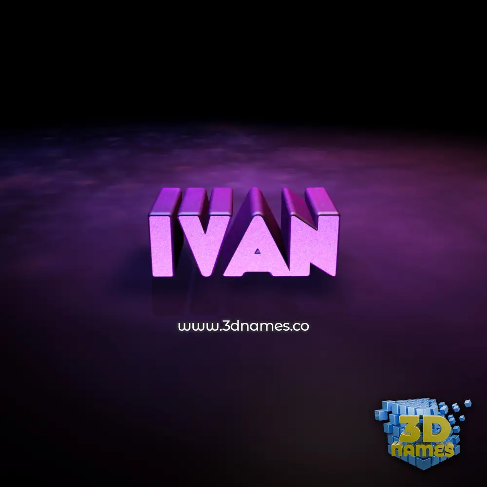 ivan in Big Purple style - 3D name wallpaper