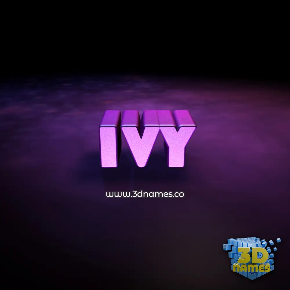 ivy in Big Purple style - 3D name wallpaper