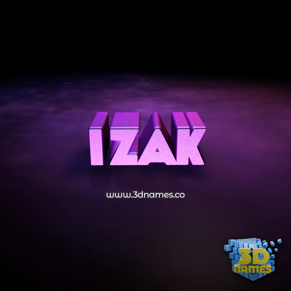 izak in Big Purple style - 3D name wallpaper