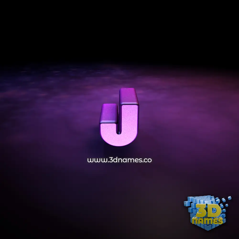 j in Big Purple style - 3D name wallpaper