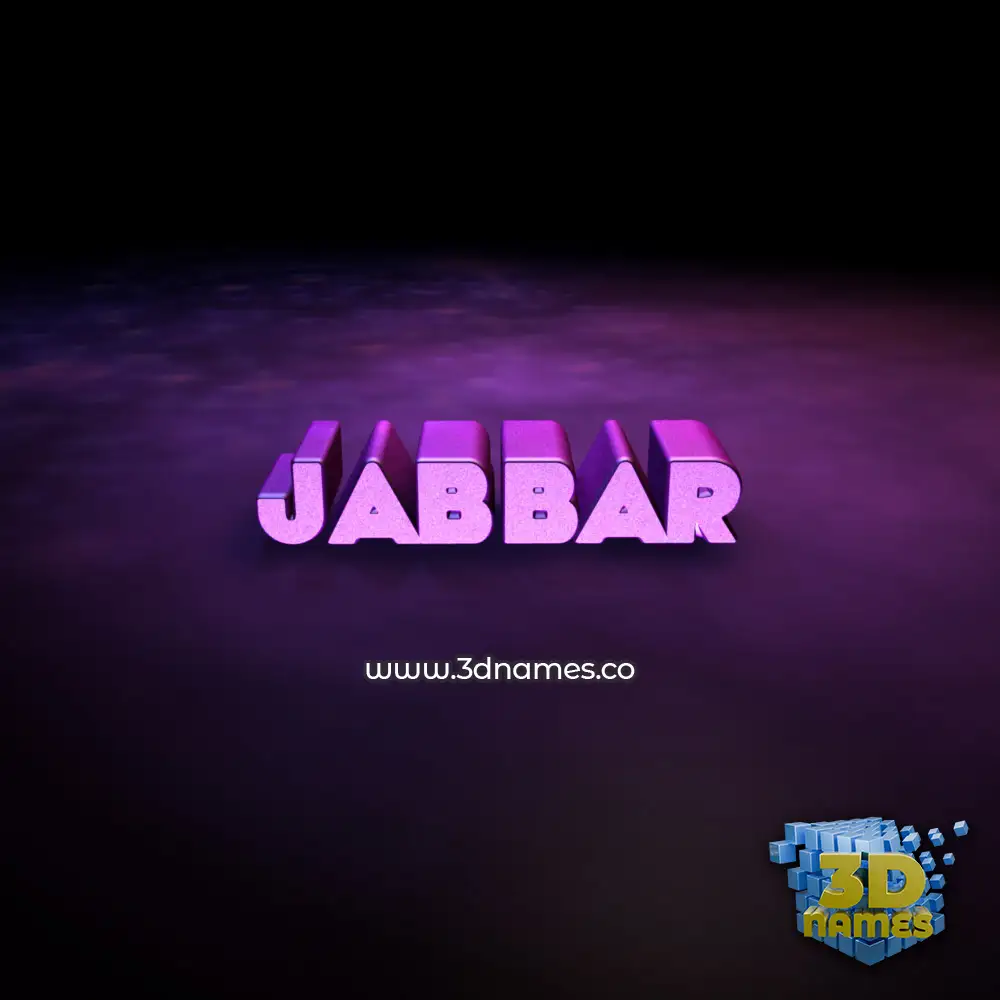 jabbar in Big Purple style - 3D name wallpaper