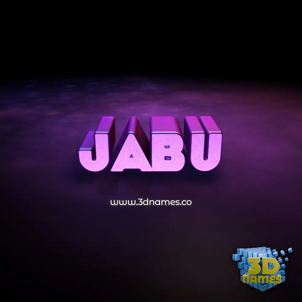 jabu in Big Purple style - 3D name wallpaper