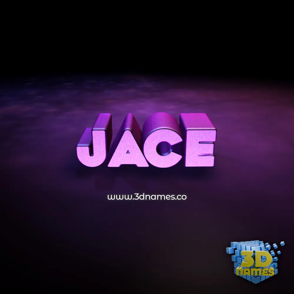jace in Big Purple style - 3D name wallpaper
