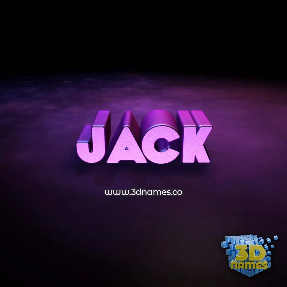 jack in Big Purple style - 3D name wallpaper