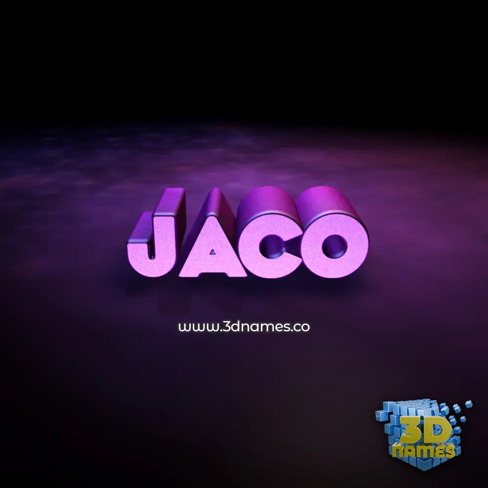 jaco in Big Purple style - 3D name wallpaper