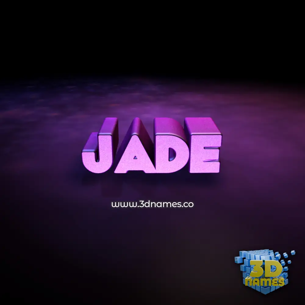 jade in Big Purple style - 3D name wallpaper