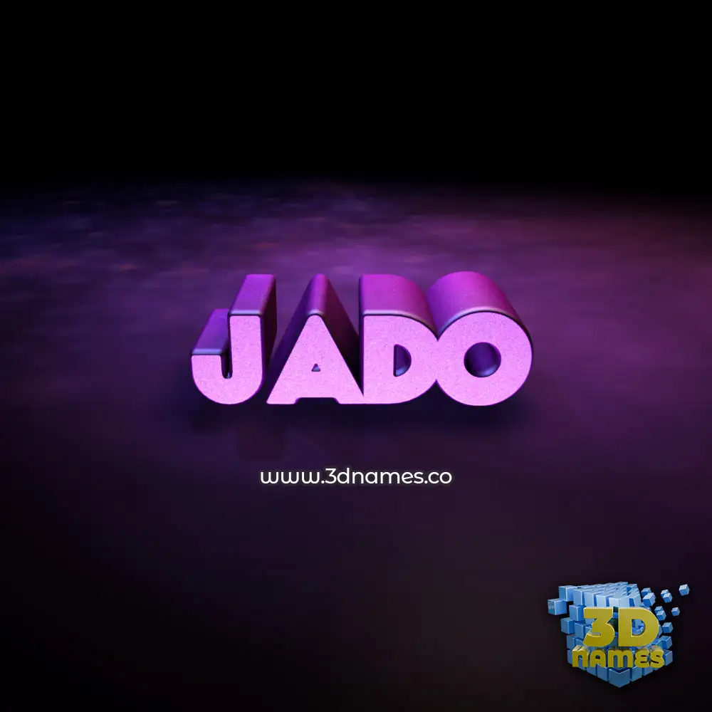 jado in Big Purple style - 3D name wallpaper
