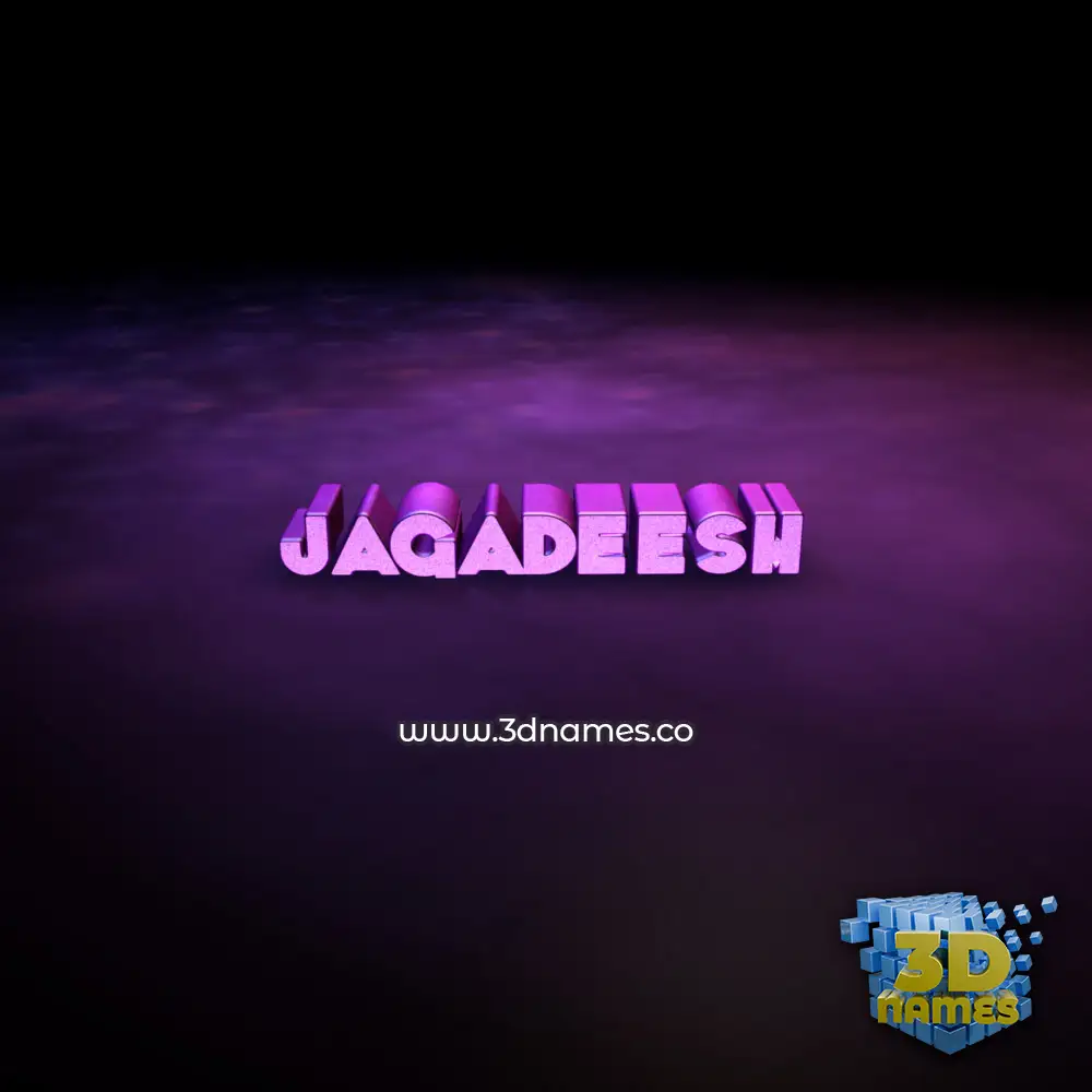 jagadeesh in Big Purple style - 3D name wallpaper