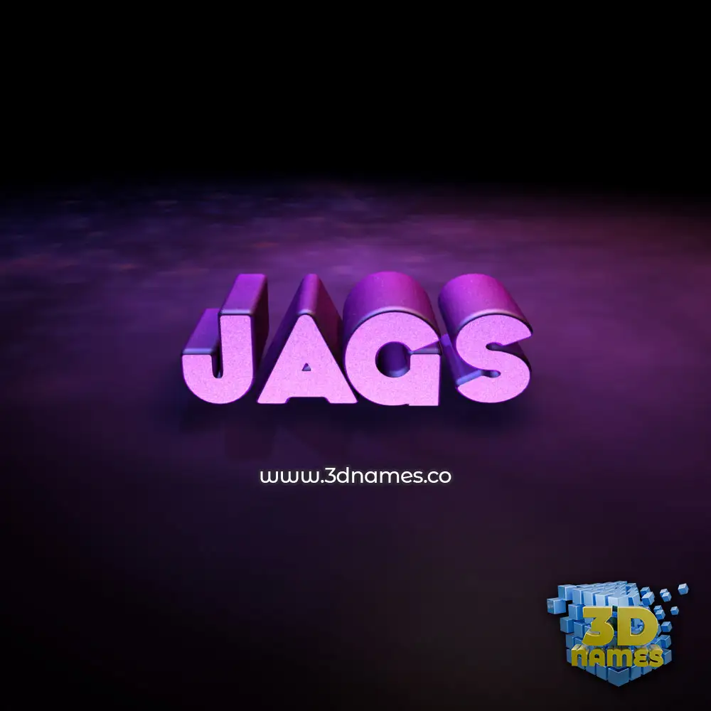 jags in Big Purple style - 3D name wallpaper