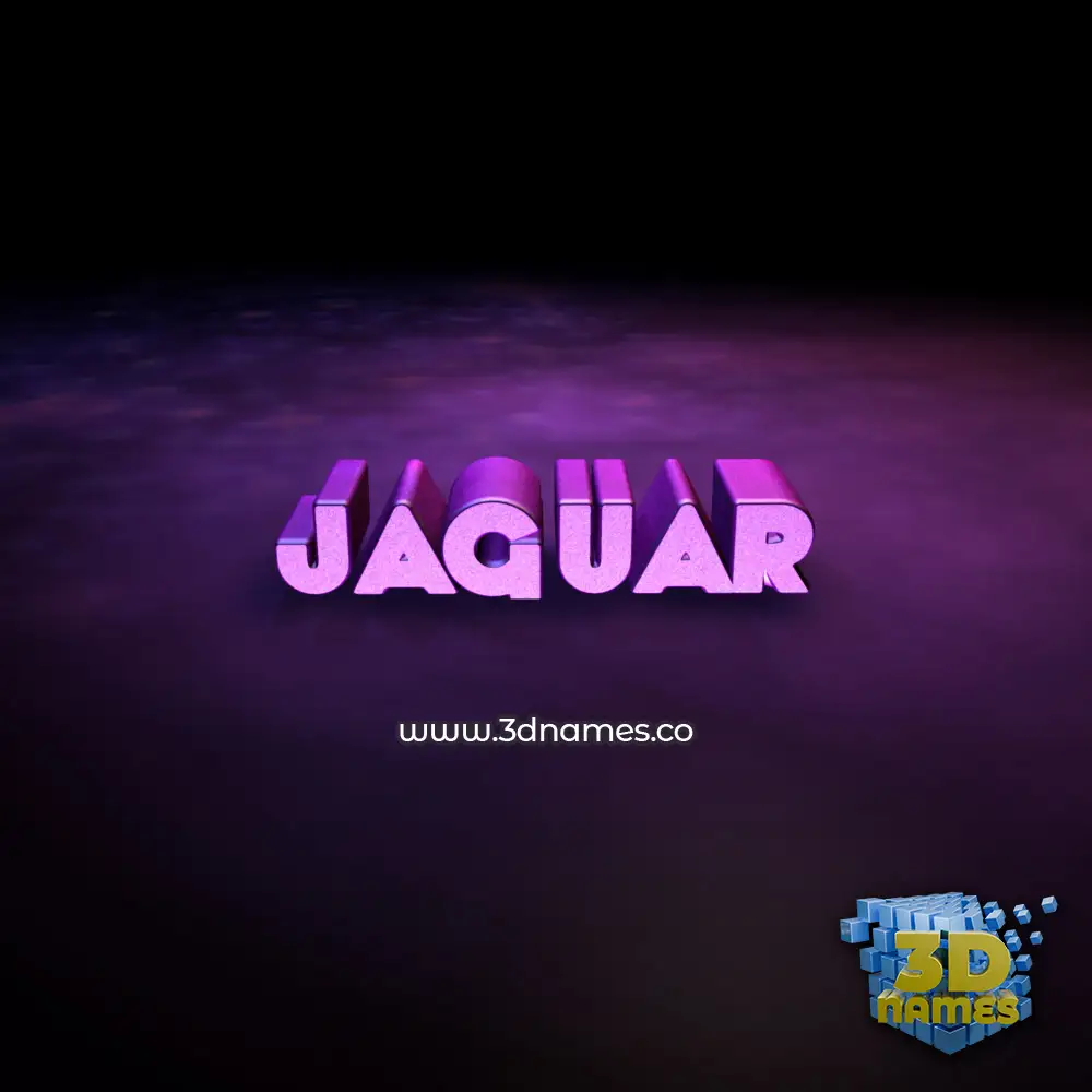 jaguar in Big Purple style - 3D name wallpaper
