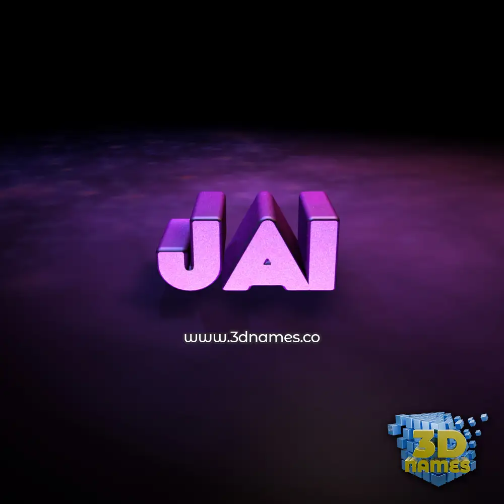 jai in Big Purple style - 3D name wallpaper
