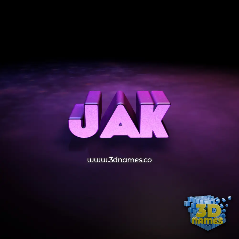 jak in Big Purple style - 3D name wallpaper