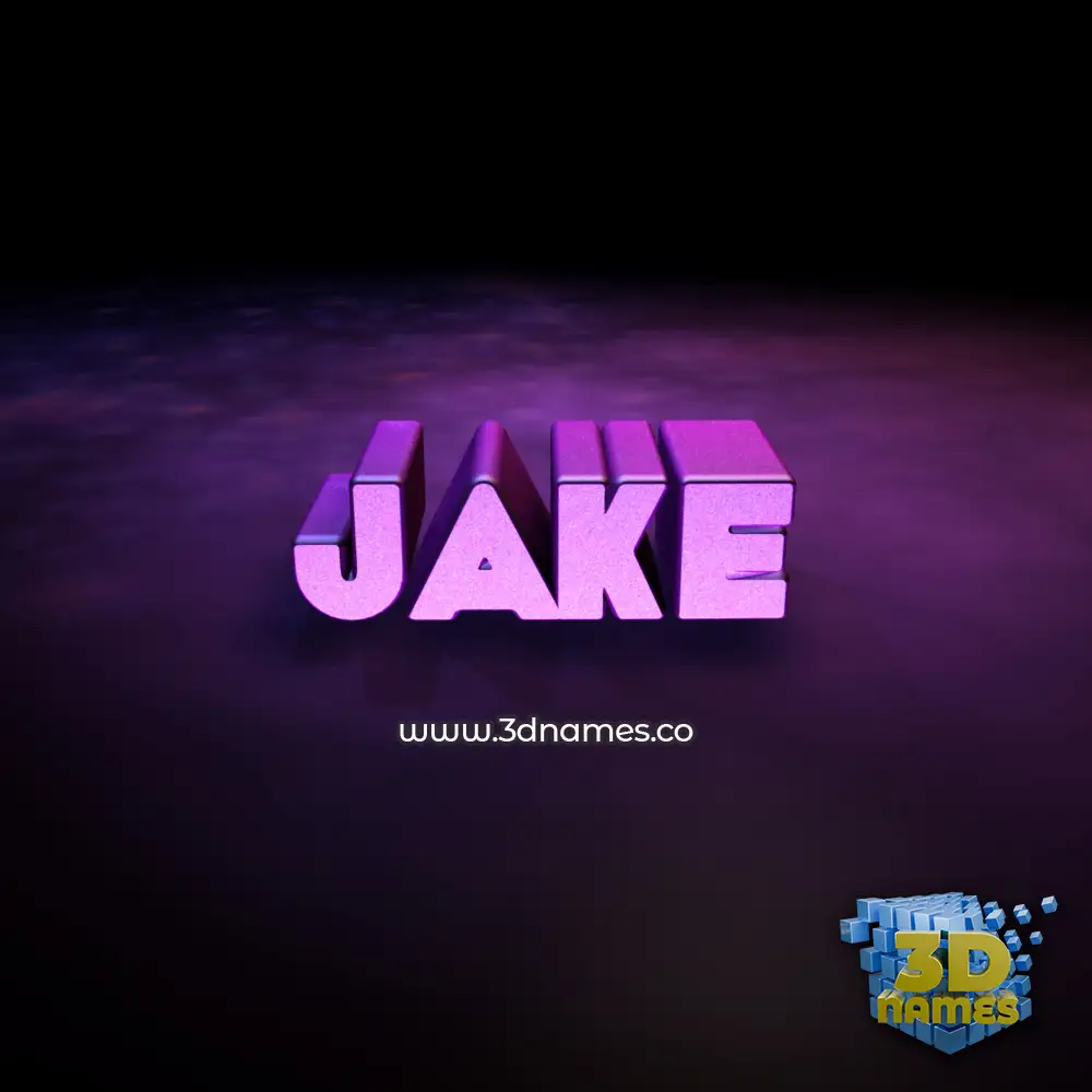 jake in Big Purple style - 3D name wallpaper
