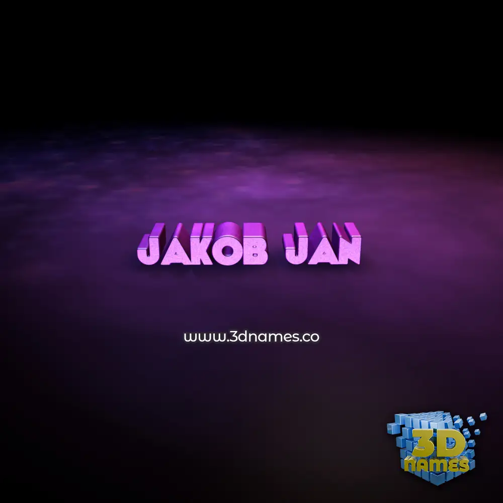 jakob jan in Big Purple style - 3D name wallpaper