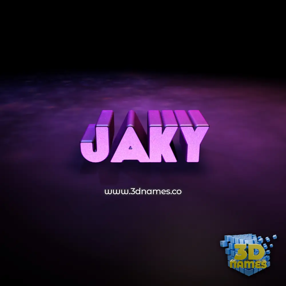 jaky in Big Purple style - 3D name wallpaper