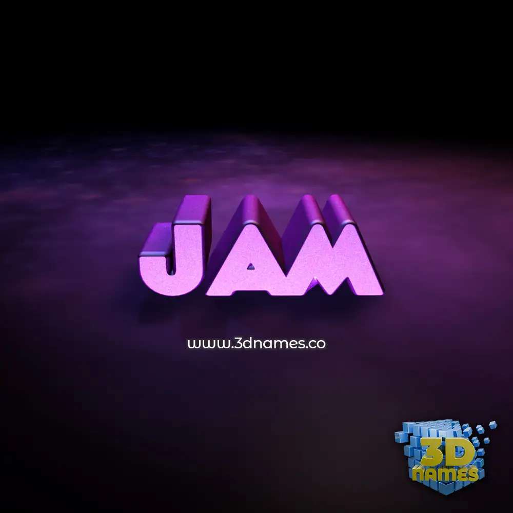 jam in Big Purple style - 3D name wallpaper