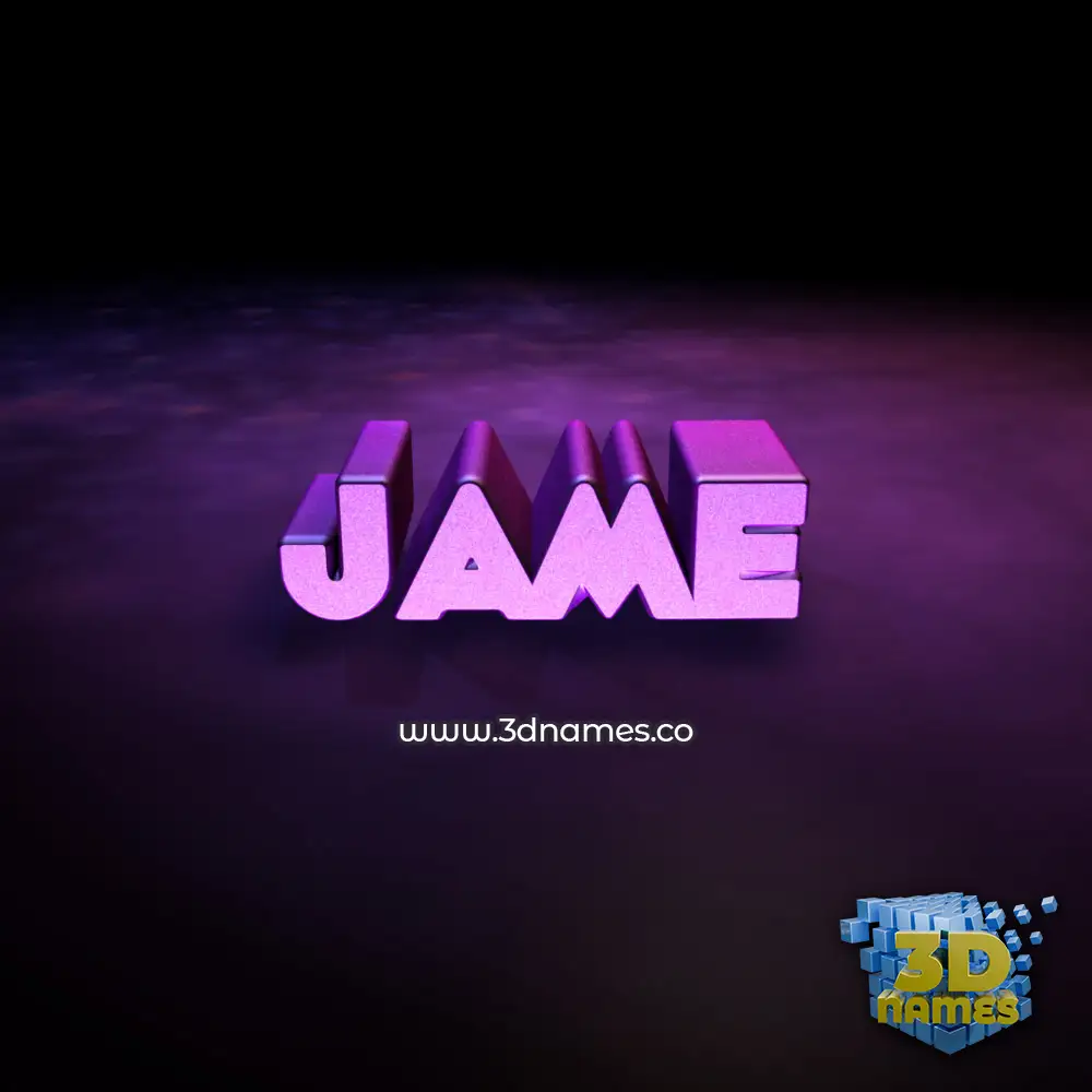jame in Big Purple style - 3D name wallpaper