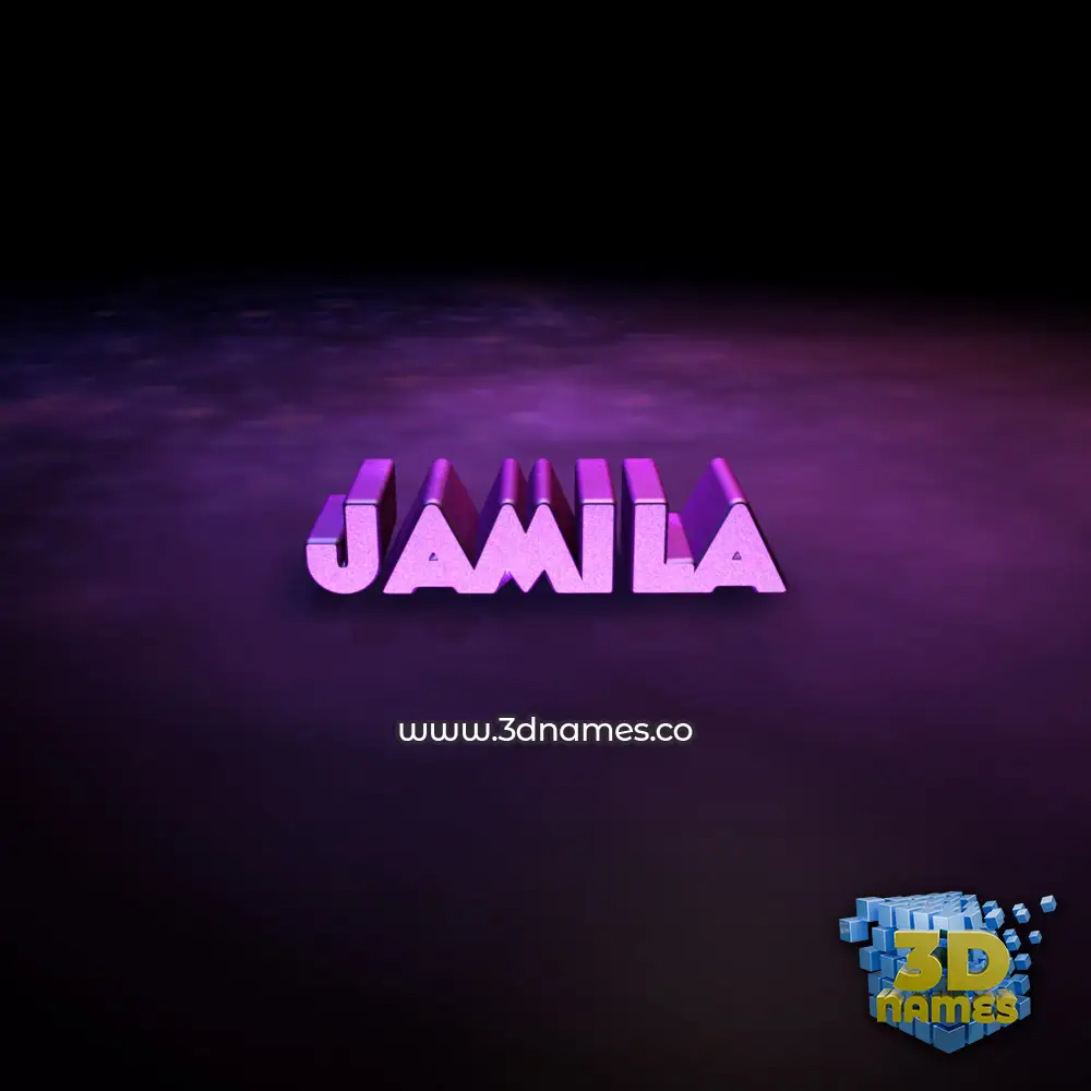 jamila in Big Purple style - 3D name wallpaper