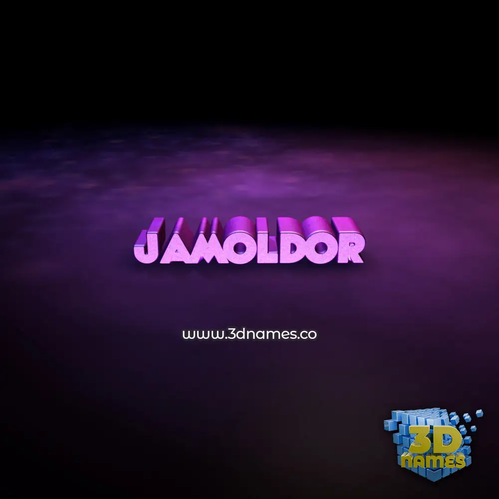 jamoldor in Big Purple style - 3D name wallpaper